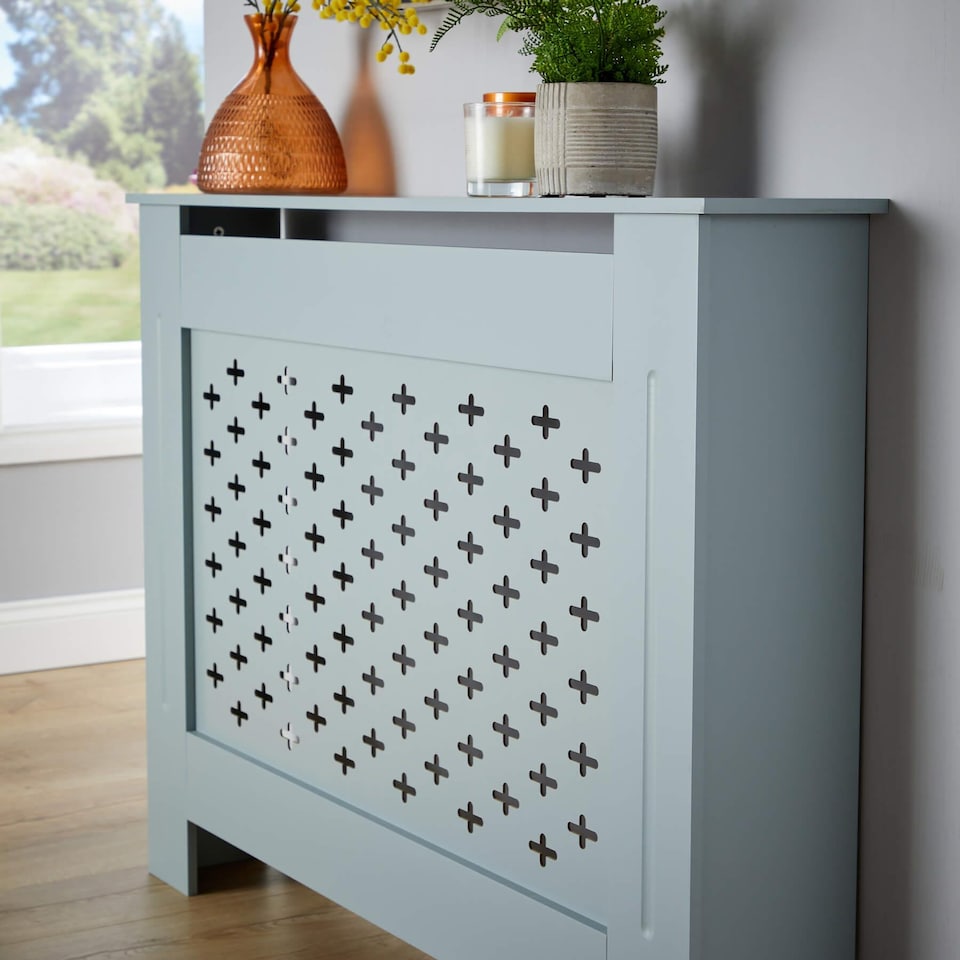 image 1 of Medium Radiator Cover MDF Wooden Home Decorative Modern Design | Grey