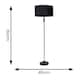 image 3 of ValueLights Maggie Black Candlestick Floor Lamp Black Velvet Shade | Black