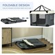 image 5 of PawHut 91cm Foldable Pet Carrier Bag Soft Travel Dog Crate for Large Dogs Grey