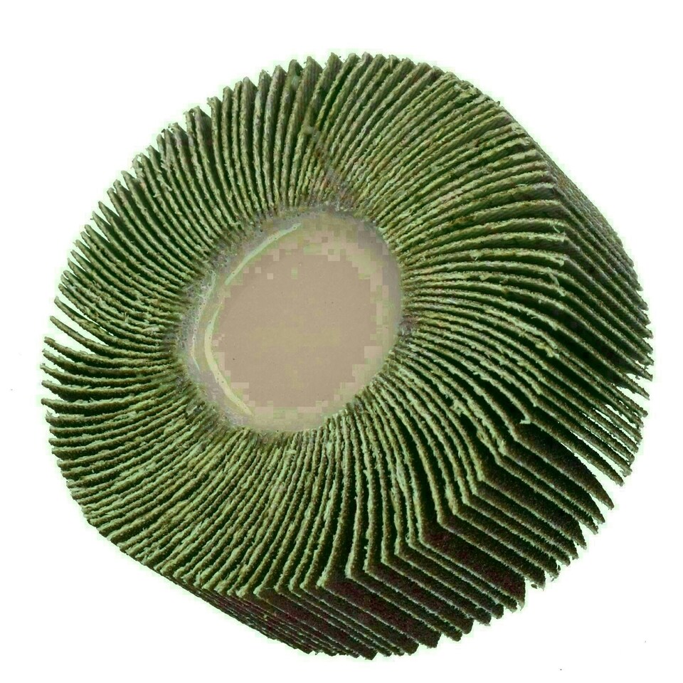 image 1 of 120 Grit 80mm Flap Wheel Disc Abrasive Sanding Pads For Drills 6mm Shank 10pc