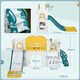 image 5 of AIYAPLAY 7-in-1 Toddler Slide with Basketball Hoop, for 1-3 Years, Yellow