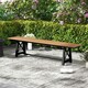 image 3 of COSTWAY Patio 183cm Extra Long Bench Outdoor Backless Bench Brown