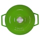image 6 of Cooks Professional Set of 3 Cast Iron Casserole Dishes 20, 26 & 28cm | Green | Green