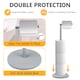 image 2 of 2 in 1 Toilet Paper Holder Grey Bathroom Free Standing Tissue Roll Storage Rack