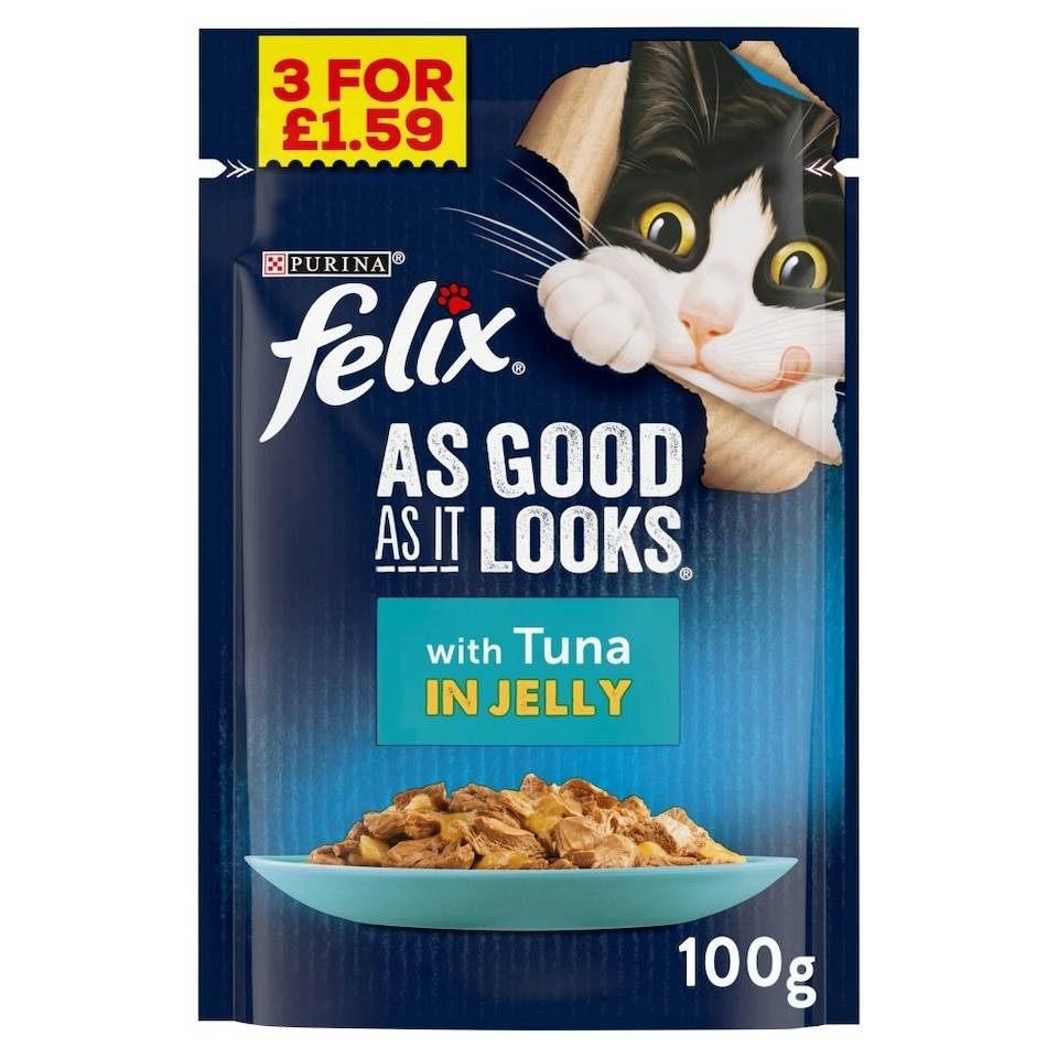 image 1 of Felix As Good As It Looks with Tuna in Jelly 100g (Pack of 20)
