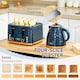 image 4 of HOMCOM Kettle and Toaster Sets, 3000W 1.7L Rapid Boil Kettle & 4 Slice Toaster with 7 Browning Controls, Defrost, Reheat and Crumb Tray, UK Otter thermostat, Blue