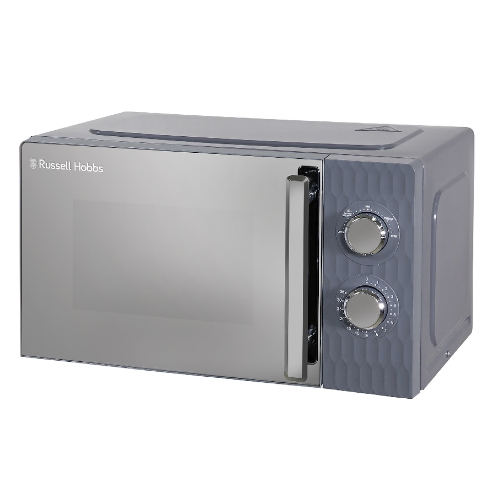 image 1 of Russell Hobbs Honeycomb Bundle Set with Kettle, 4 Slice Toaster, and Microwave Grey HCBNDL4G