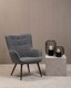 image 3 of Interiors by Premier Stockholm Grey Fabric Armchair, High Back Patterned Armchair, Easy to Maintain Bucket Chair