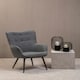 image 3 of Interiors by Premier Stockholm Grey Fabric Armchair, High Back Patterned Armchair, Easy to Maintain Bucket Chair