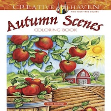 Creative Haven Autumn Scenes Coloring Book by Teresa Goodridge  - Creative Haven