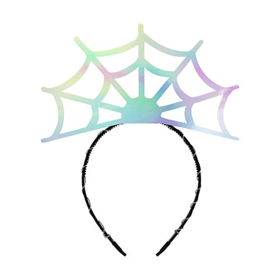 image 1 of Iridescent Spider Web Halloween Fancy Dress Headband