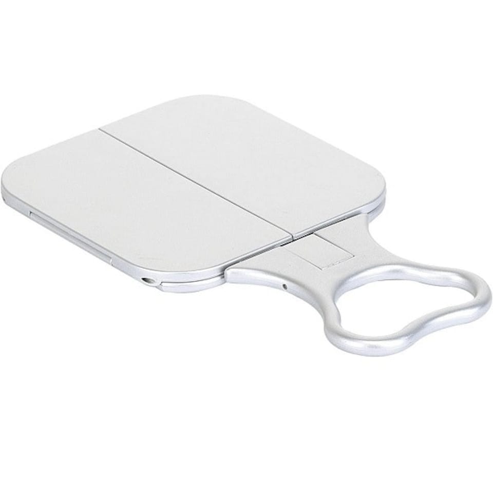 image 1 of Danielle Free Standing or Handheld Travel Mirror | Silver