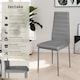 image 2 of Dining Chairs - high backrest, padded, synthetic leather | Grey | grey | 6