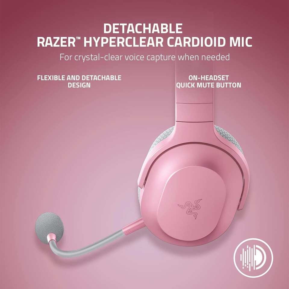 image 1 of Razer Barracuda X Wireless Quartz Pink Gaming Headset Pink
