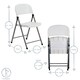image 3 of Harbour Housewares Folding Trestle Chair - White | White | White