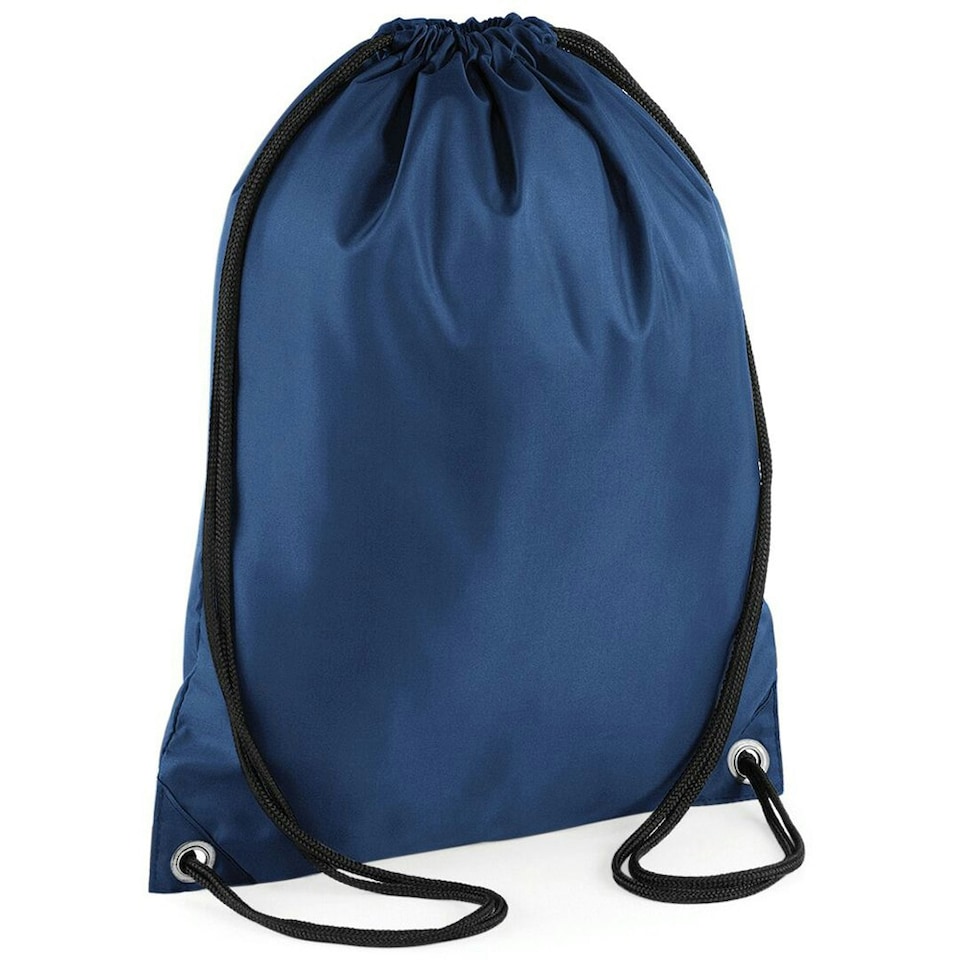 image 1 of BagBase Budget Water Resistant Sports Gymsac Drawstring Bag (11L) - Navy - One Size | Blue | One Size