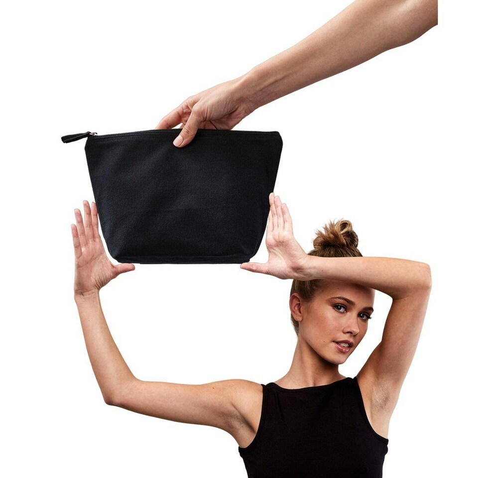 image 1 of Nutshell Luxe Canvas Accessory Bag - Black - S Black