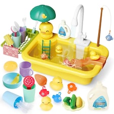 Duck Sink Real Running Water Kitchen Accessories Prentend Play Children Gift