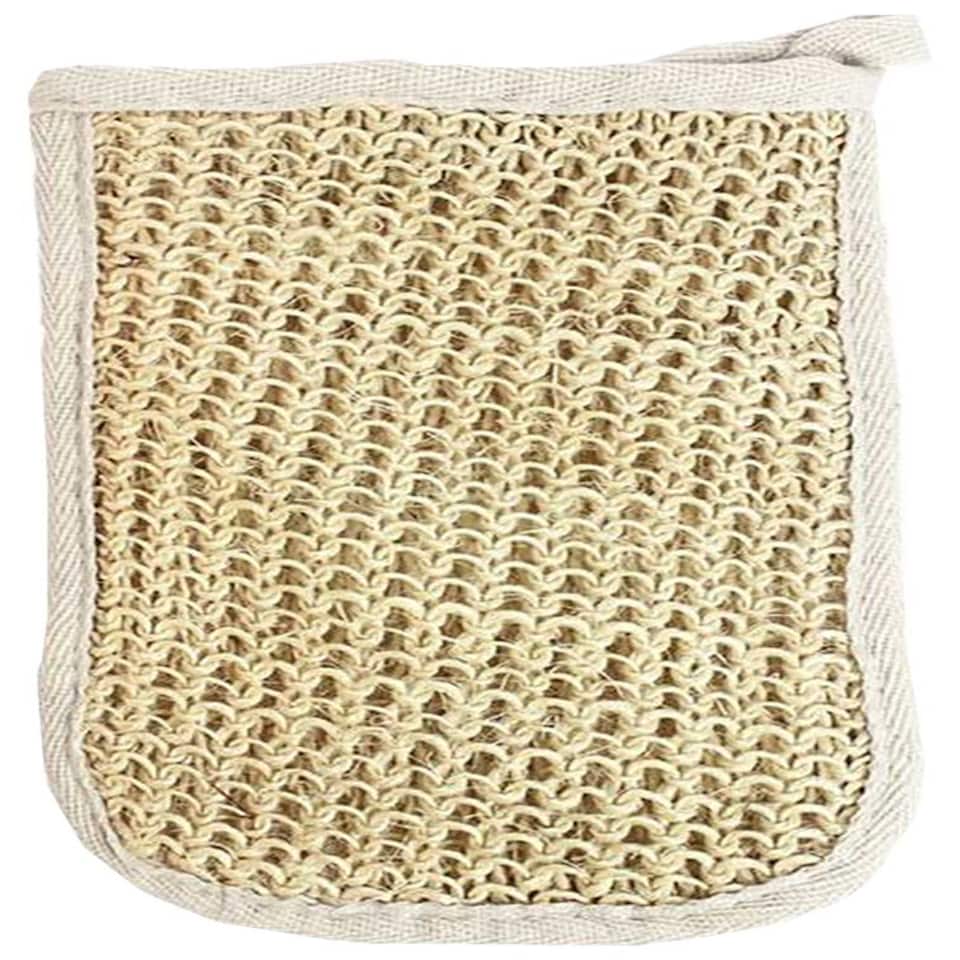 image 1 of Balmy Naturel  Coarse And Natural Sisal Bath Mitt | White
