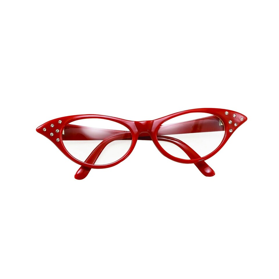 image 1 of Bristol Novelty Womens/Ladies 50s Female Glasses - Red - One Size One Size