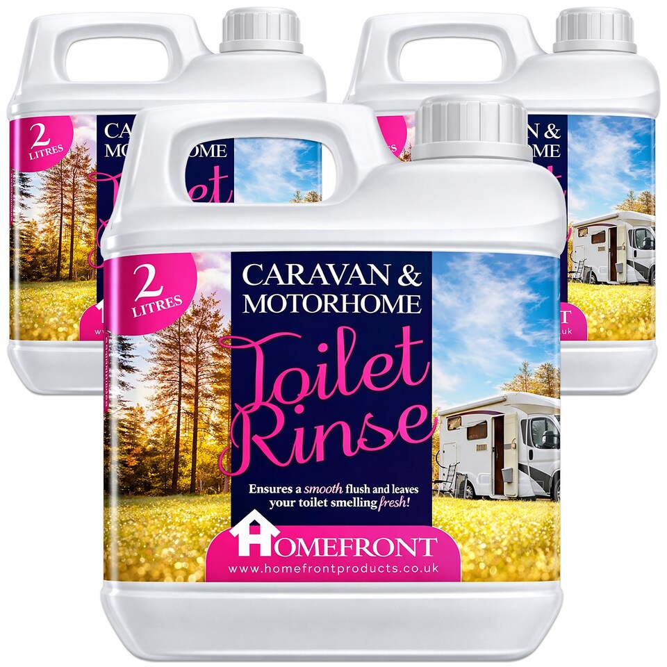 image 1 of Homefront Caravan and Motorhome Pink Toilet Chemical Rinse Solution Fluid Cleaner Formaldehyde Free 6L