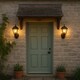 image 9 of CGC MYRA Large Black Outdoor Wall Lantern Light with Clear Diffuser IP44 Polycarbonate Coastal