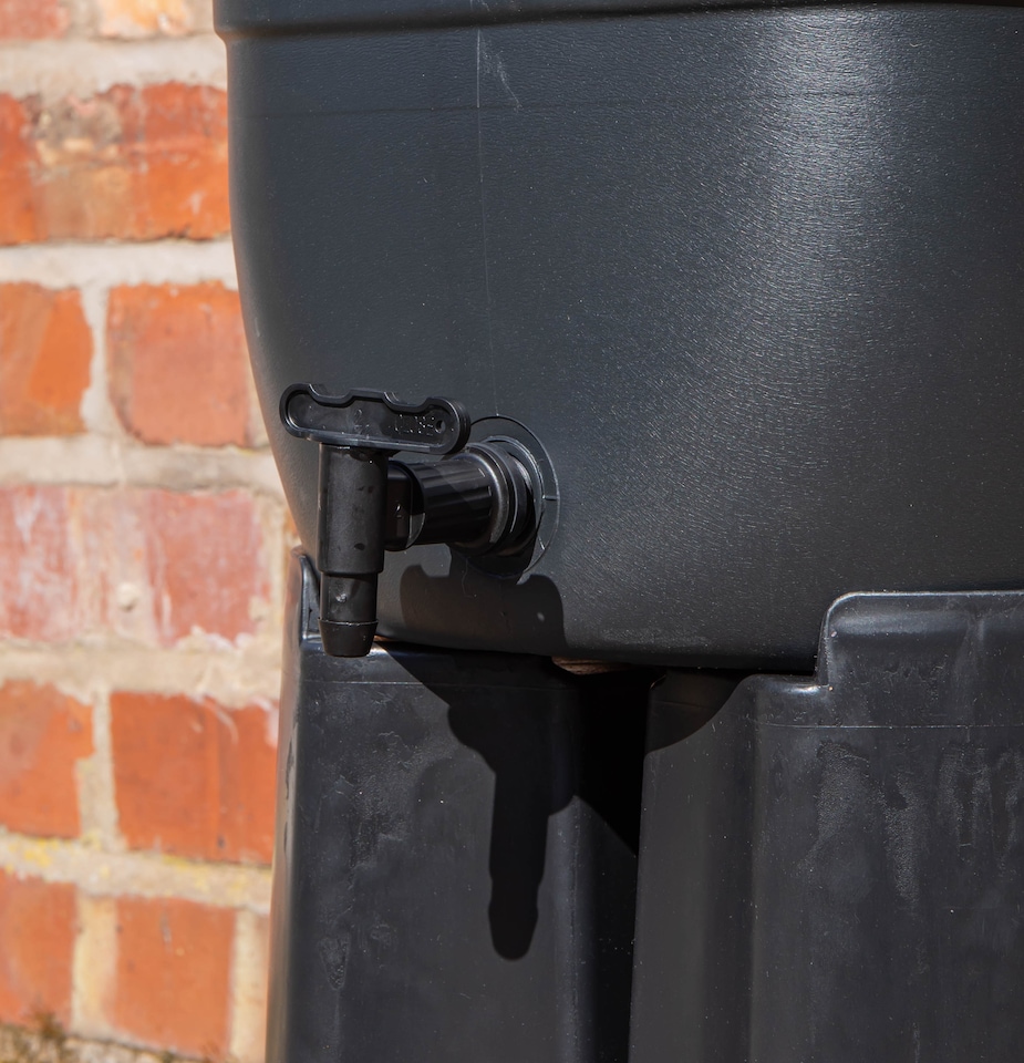 image 1 of Strata 100 Litre Slimline Garden Water Butt with Filter Kit & Stand