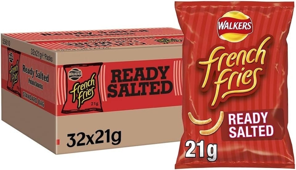 image 1 of Walkers French Fries Ready Salted Snacks Crisps 21g (Case of 32)