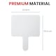image 4 of Pack of 12 Square Plain White MDF Double Sided Dry Erase Handheld Answer Paddles - Mini Whiteboard
