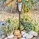 image 3 of ValueLights Set of 6 Flame Black Outdoor Solar Spike Light