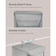 image 6 of Hanging Wardrobe Storage Organiser with Bamboo Detail, Space Saving Closet Shelf, Light Grey