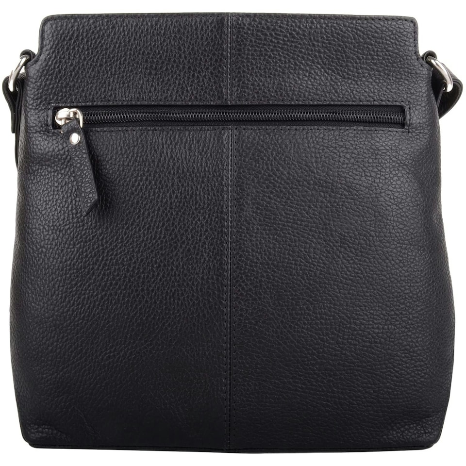 image 1 of Genuine Soft Leather Crossbody Shoulder Two Toned Handbag Blue | Ink Blue