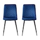 image 5 of Dining Chairs Velvet Fabric Lexi Set of 4 Blue by MCC