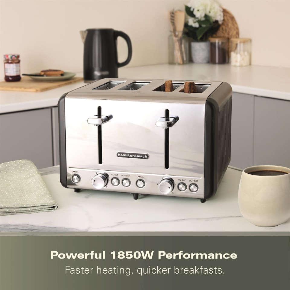 image 1 of Hamilton Beach Harmony 4 Slice Toaster Espresso