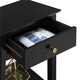image 6 of Yaheetech 2PCS Modern Design Bedside End Table with Drawer Black