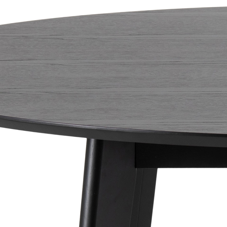 image 1 of Roxby Round Dining Table in Black 140x76cm