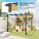 image 3 of Outsunny 3 x 3m Pergola with Retractable Roof, Aluminium Frame Garden Gazebo Canopy Outdoor Sun Shade Shelter for Grill, Patio, Deck, Khaki