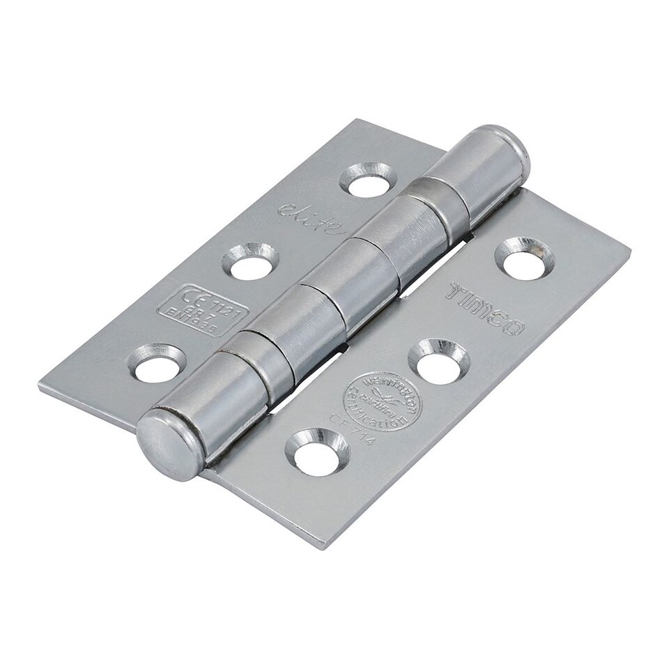 image 1 of Timco - Grade 7 Fire Door Hinges - Polished Chrome (Size 76 x 51 x 2.2 - 2 Pieces)