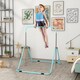 image 8 of HOMCOM Kids Gymnastic Bar, Foldable Horizontal Bars w/ Adjustable Height, Training Bar w/ Triangle Base | Blue | Sky Blue
