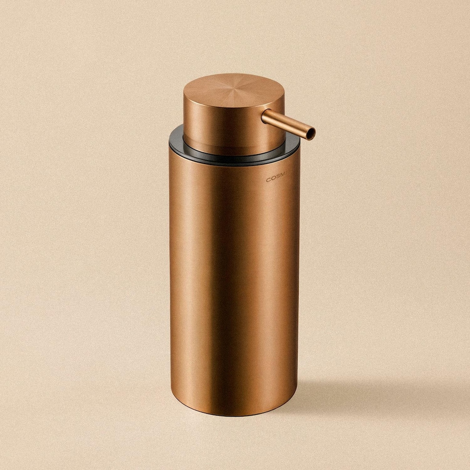 image 1 of COSMIC Soap dispenser, Brushed copper PVD, LOGIC Collection