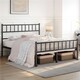 image 1 of Yaheetech 5ft King Metal Bed Frame with Slatted Headboard Black