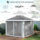 image 4 of Outsunny Pop Up Gazebo Height Adjustable Canopy Tent w/ Carrying Bag, Dark Grey | Grey | Dark Grey