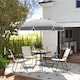 image 10 of Outsunny 6 Pieces Garden Furniture Set with Parasol, Folding Chairs 