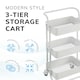 image 7 of House of Home 3 Tier Storage Cart On Wheels Home Kitchen Office Bath-Bedroom Organiser White | White