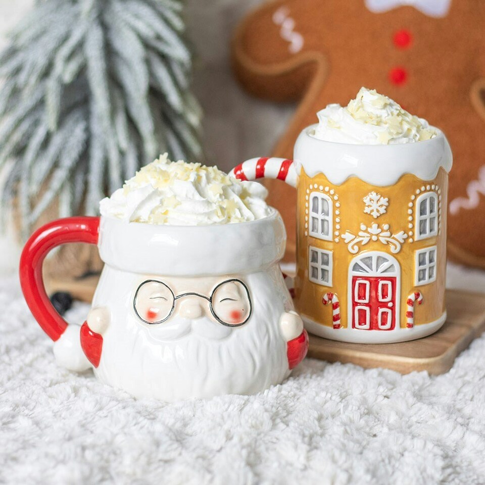 image 1 of Candy Cane Gingerbread House Mug Multi