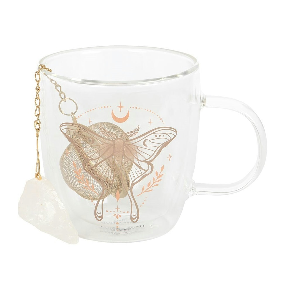 image 1 of Something Different Luna Moth Double-Walled Mug Set - Multicoloured - One Size