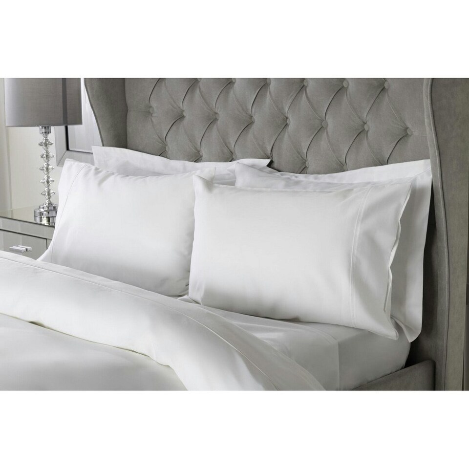 image 1 of Belledorm Bamboo Flat Sheet - White - Single