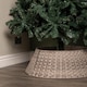 image 3 of 48/70cm Samuel Alexander Large KD Plastic Wicker Rattan Woven Christmas Tree Skirt in Grey