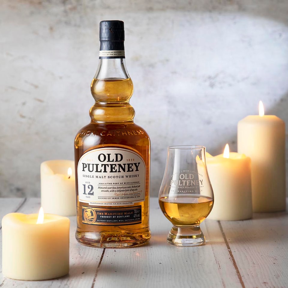 image 1 of Old Pulteney - Single Malt Scotch 12 year old Whisky (Includes Glencairn Glass)
