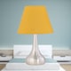 image 3 of Romana - Brushed Chrome Touch Operated Table Lamp with Ochre Shade | Chrome | Yellow | Medium | 1